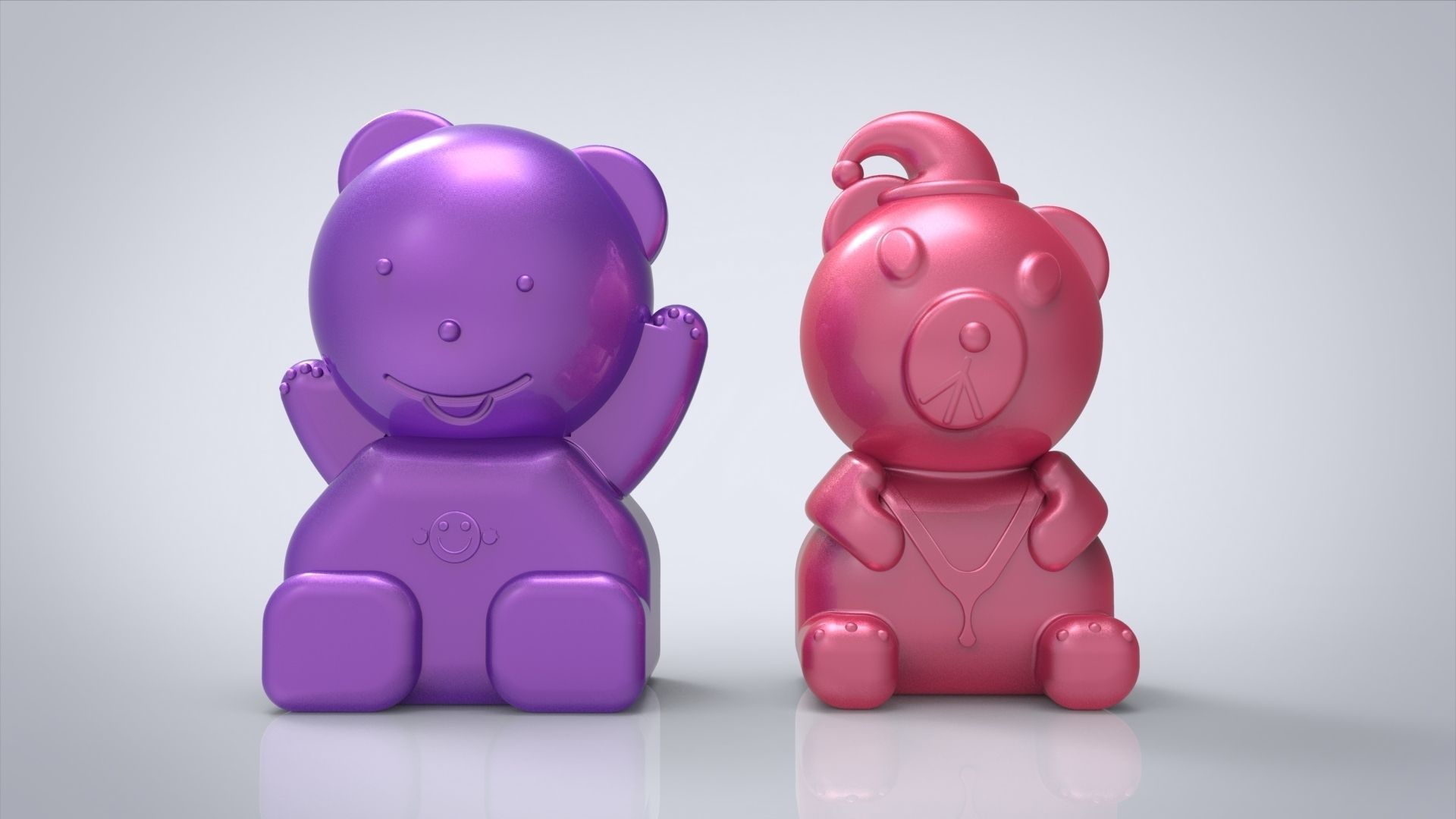 Plastic Toy Bear free 3D Model