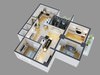 3D Model Detailed House Cutaway View 4 3D Model