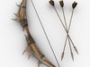Fantasy Bow and Arrow 3D Model