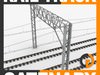 Railway Track and Catenary 3D Model
