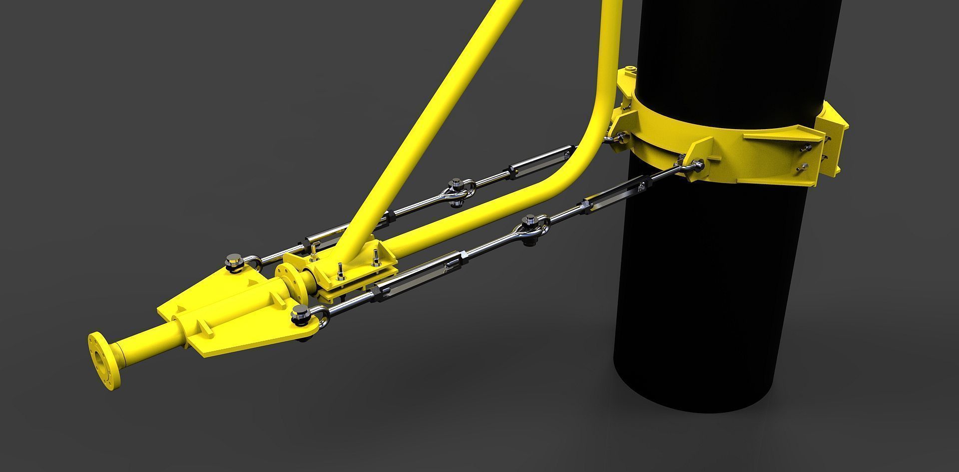 Riser clamp at mudslide free 3D Model .dwg .ige .igs .iges