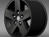 Jeep Wrangler Rubicon black rim 3D Model