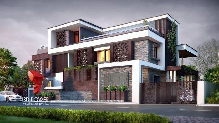 3D Exterior Design Rendering- Modern Bungalow | CGTrader 3D Exterior Design Rendering- Modern Bungalow | CGTrader