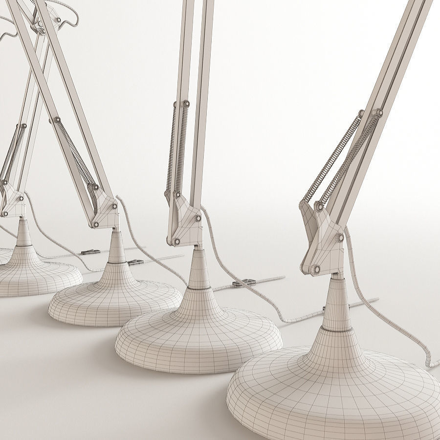 Angled Table Lamps Rigged 3D model_9