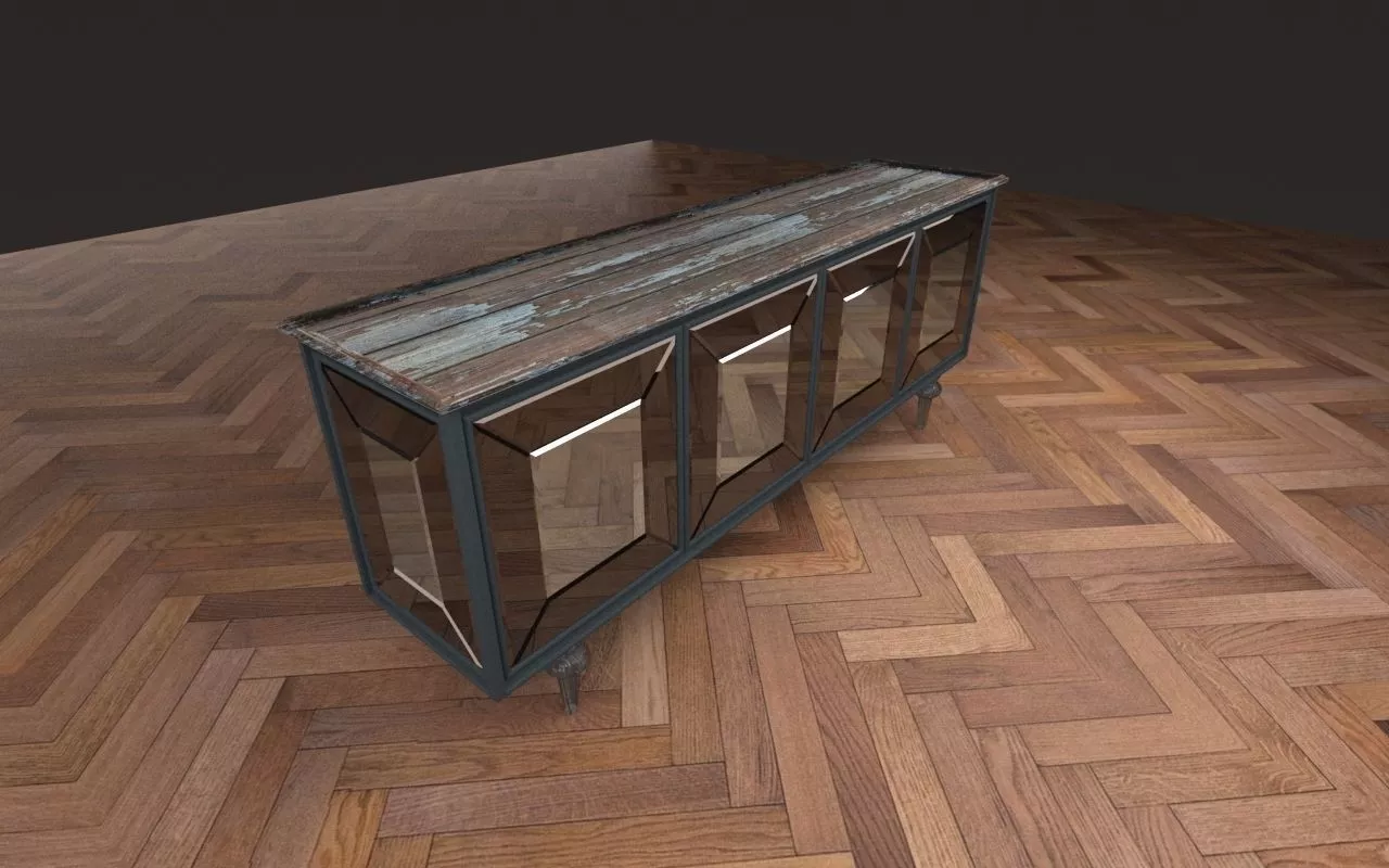Buffet sideboard Low-poly 3D model