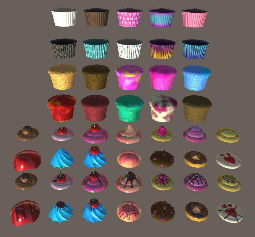 Ultimate Cupcake Pack Low-poly 3D model_2