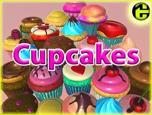 Ultimate Cupcake Pack Low-poly 3D model