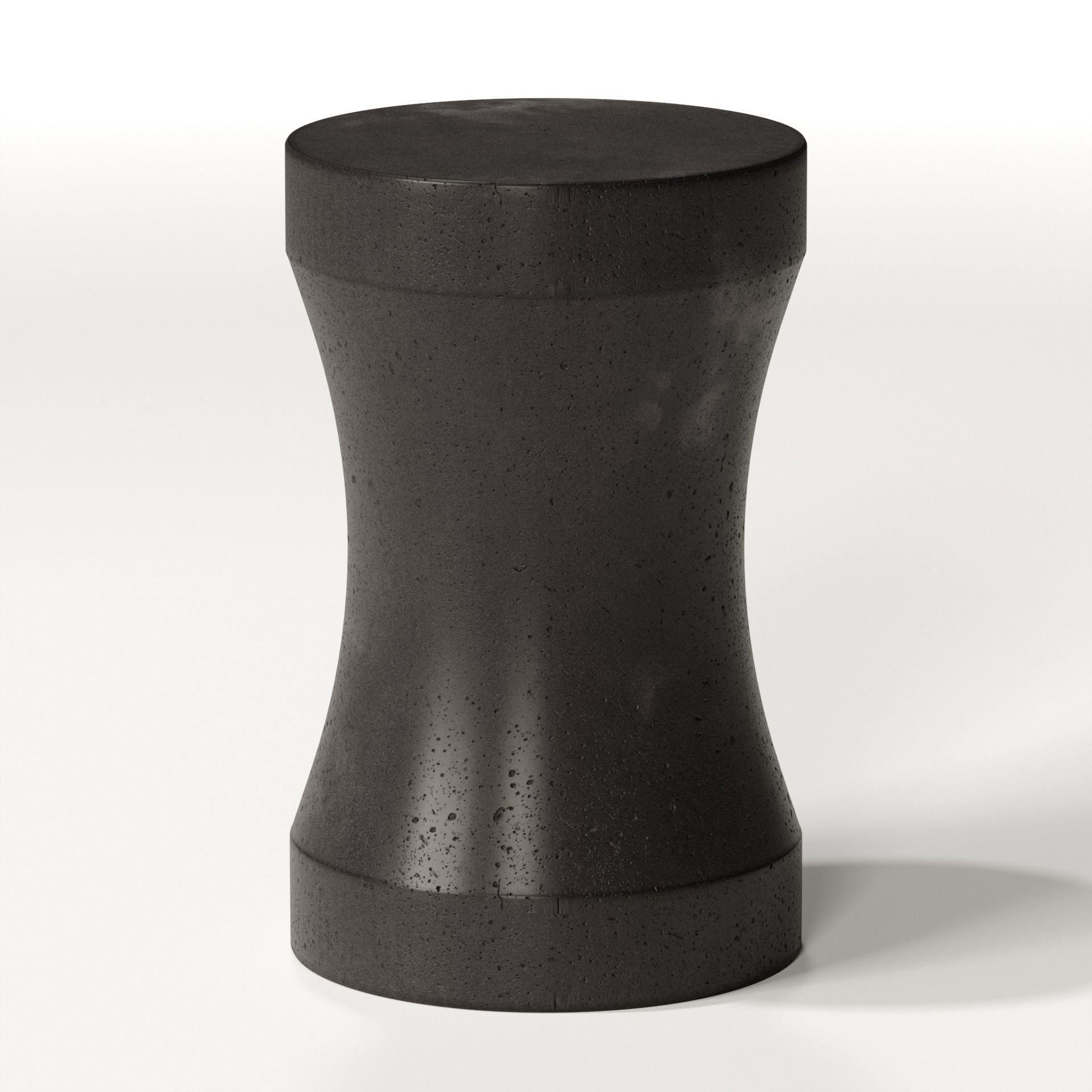 Lava Stone Stool End Table 3D model_0