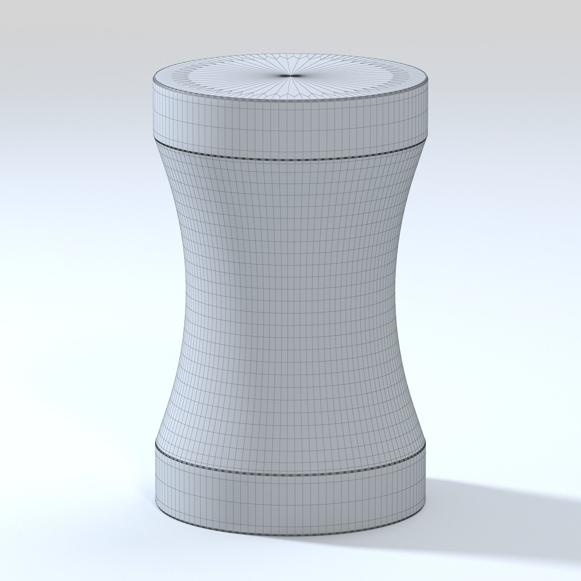 Lava Stone Stool End Table 3D model_1