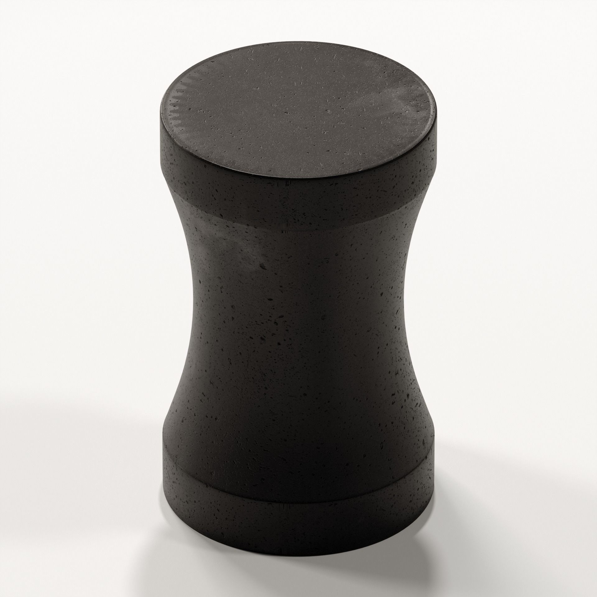Lava Stone Stool End Table 3D model_4