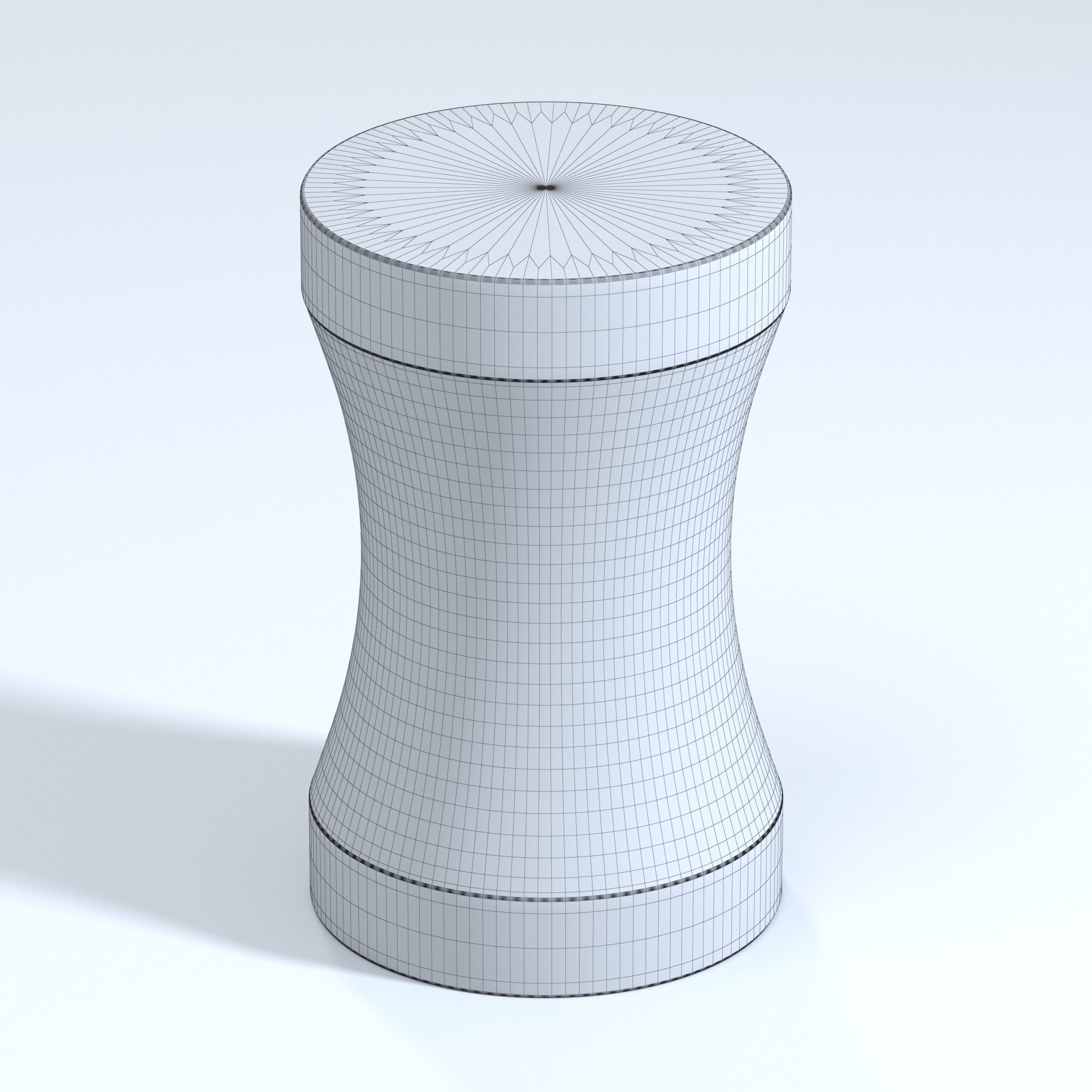 Lava Stone Stool End Table 3D model_2