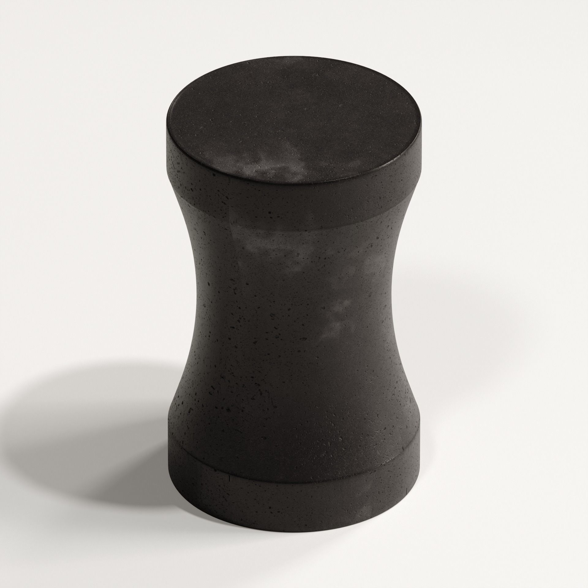 Lava Stone Stool End Table 3D model_3