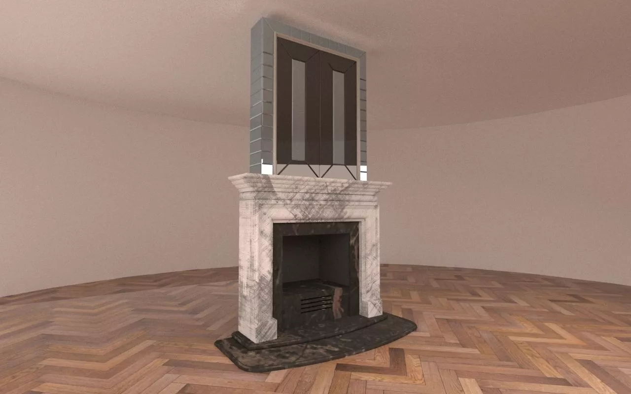 Fireplace Free low-poly 3D model