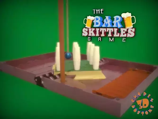 The Bar Skittles Game 3D print model