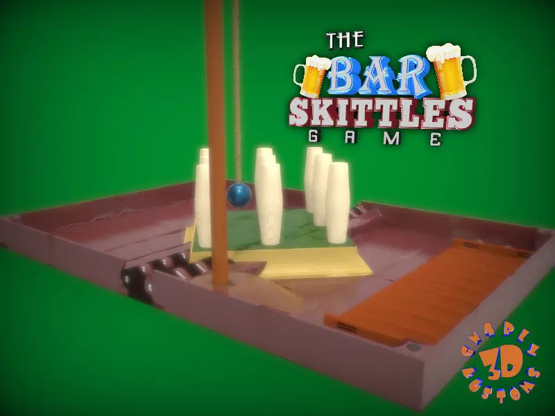 The Bar Skittles Game 3D print model_0