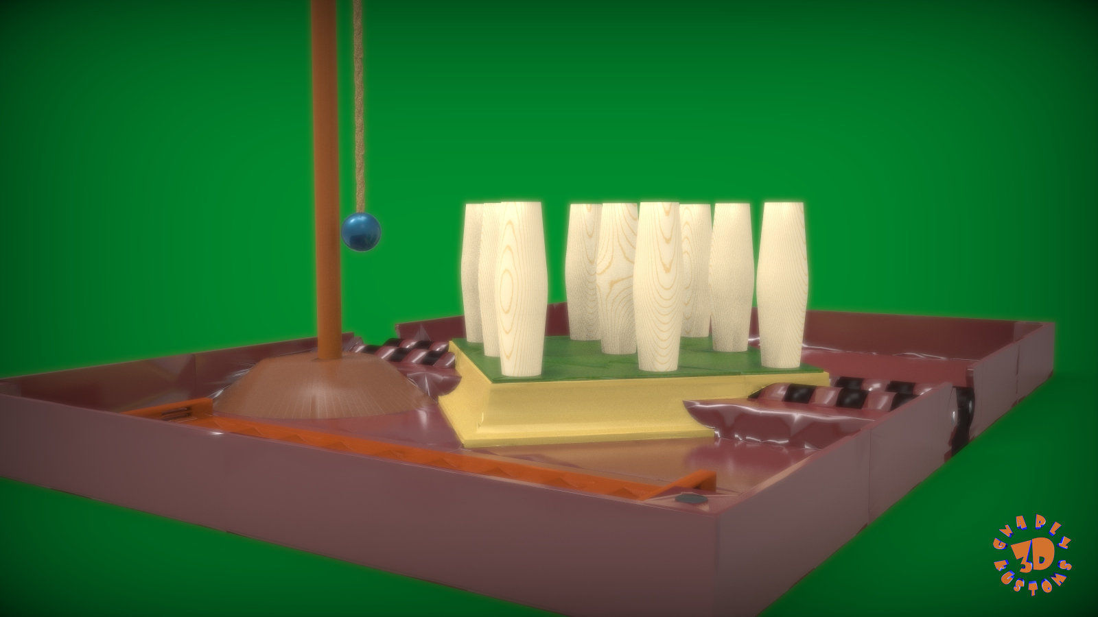 The Bar Skittles Game 3D print model_3