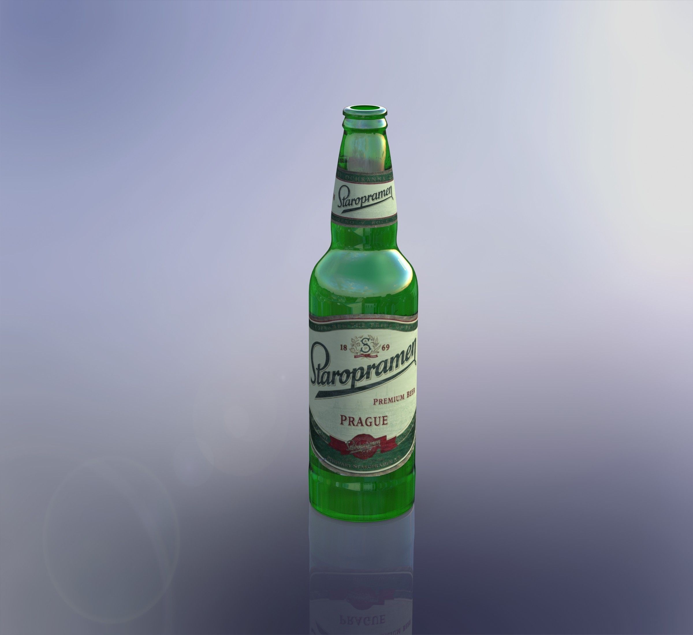 Staropramen bottle Free 3D model_1
