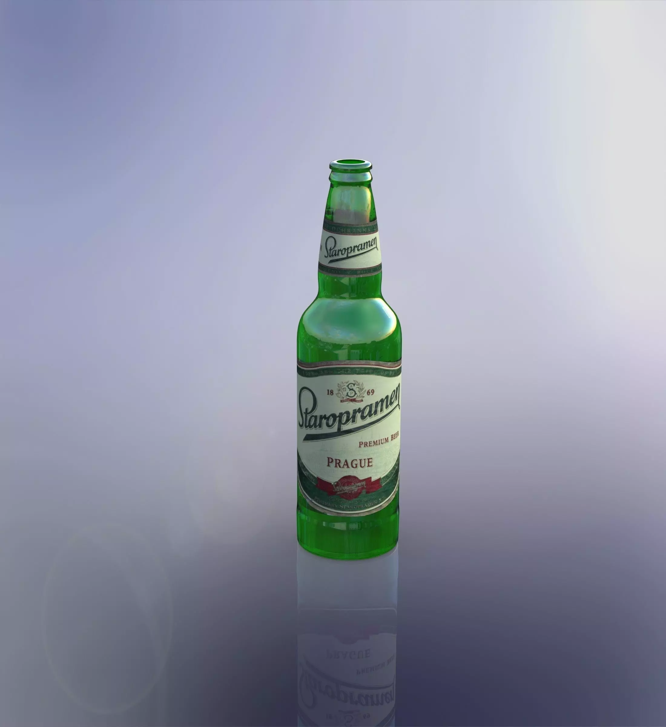 Staropramen bottle Free 3D model_0