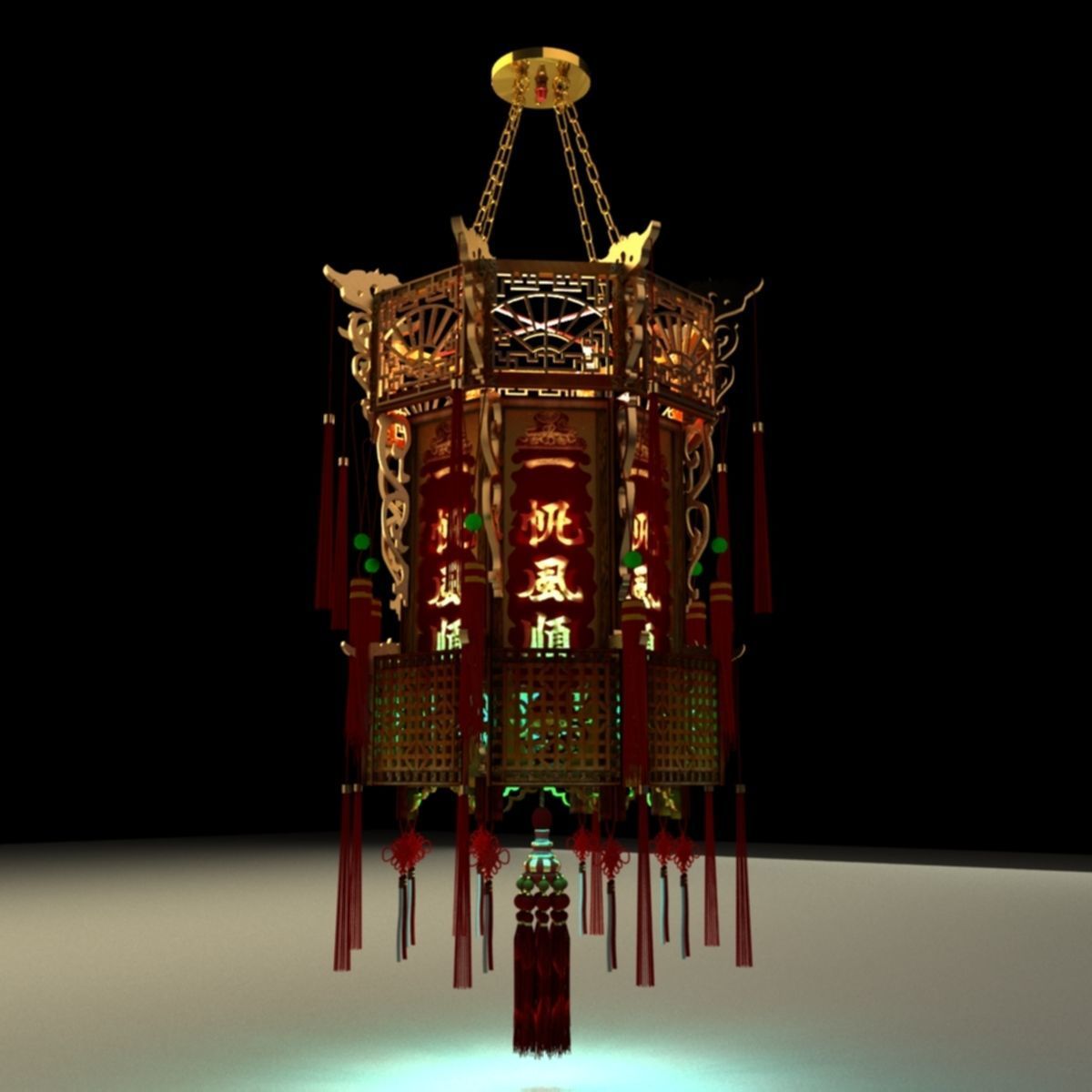 Chinese Palace Lantern 3D model_1