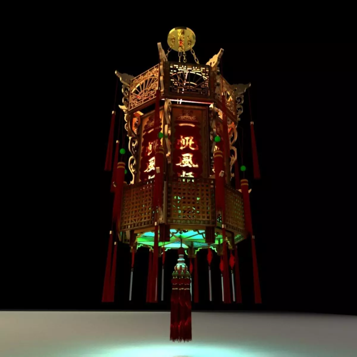 Chinese Palace Lantern 3D model_0