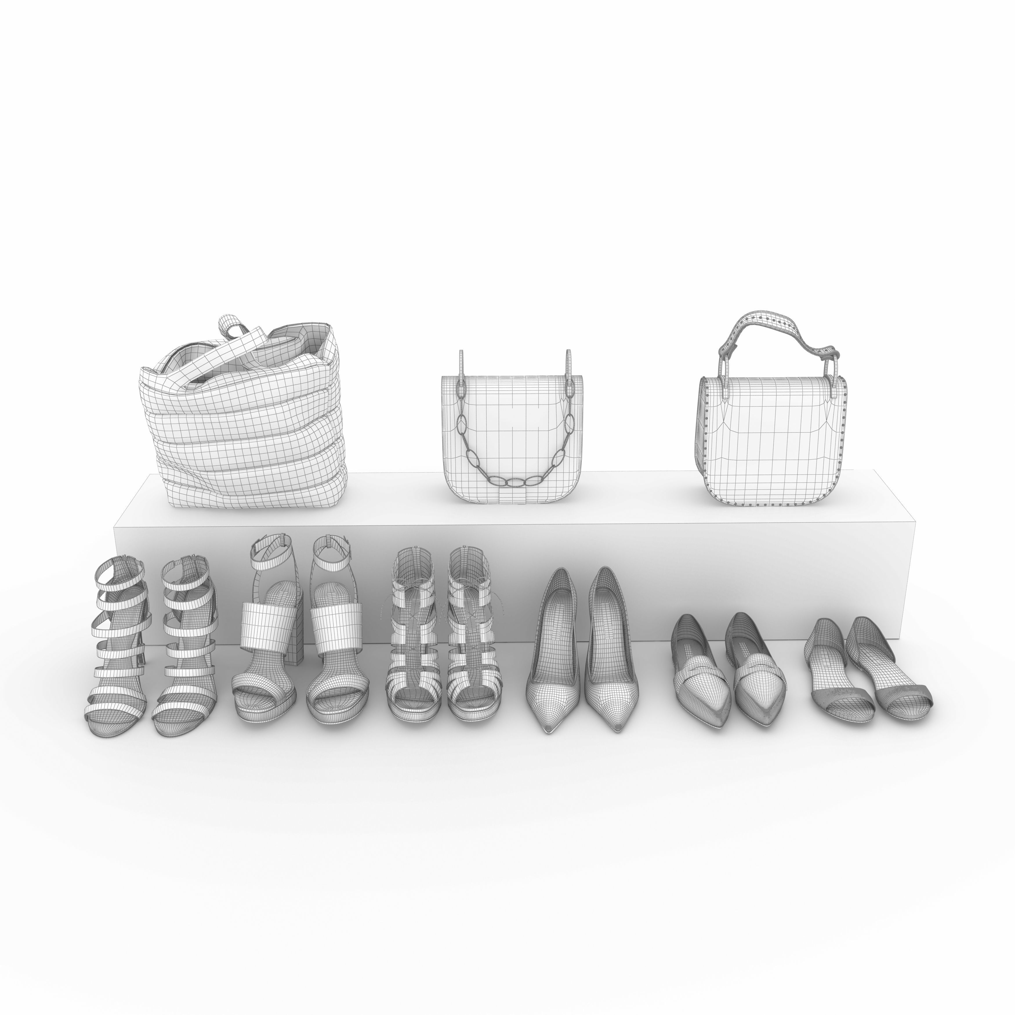Shoes and Bags 3D model_1