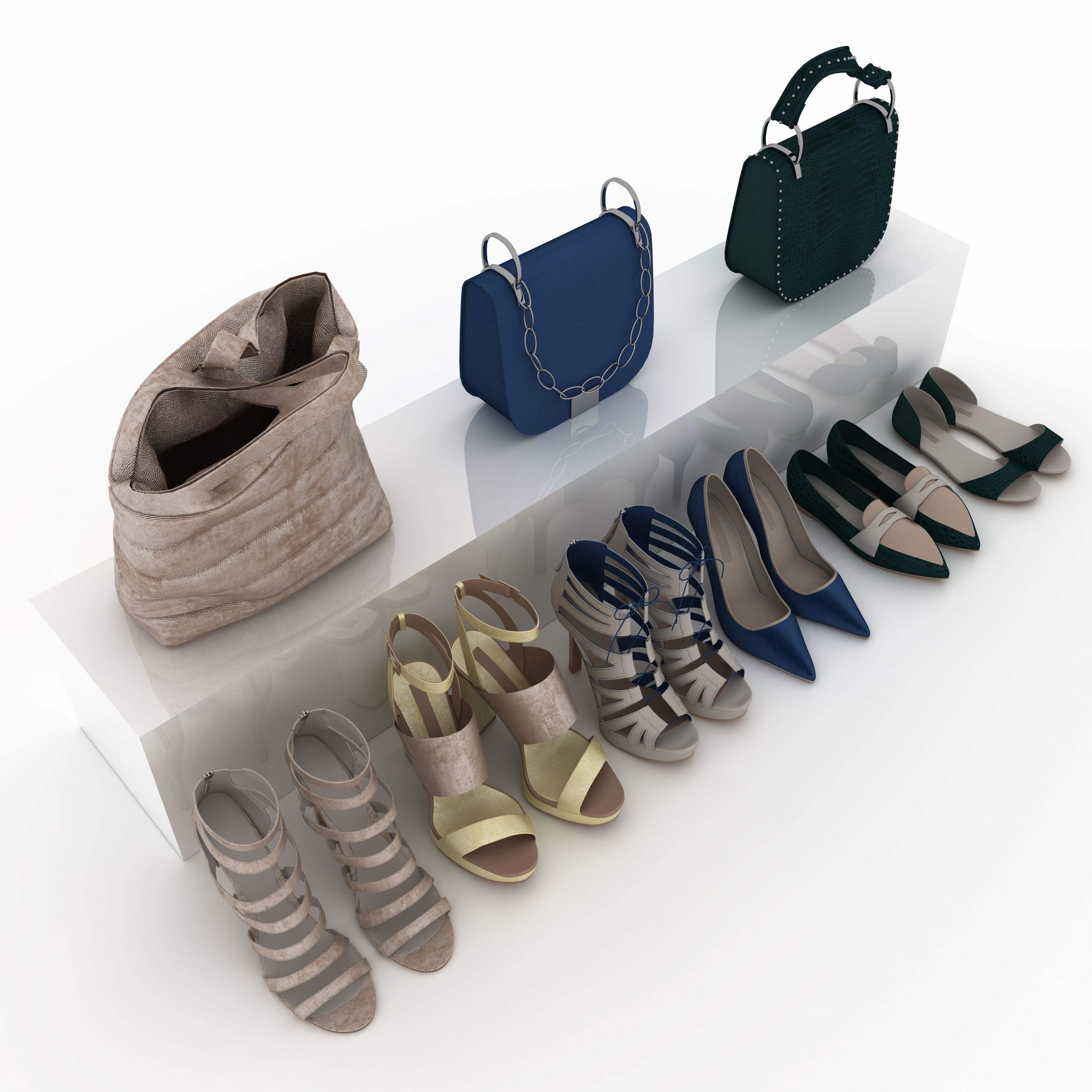 Shoes and Bags 3D model_2