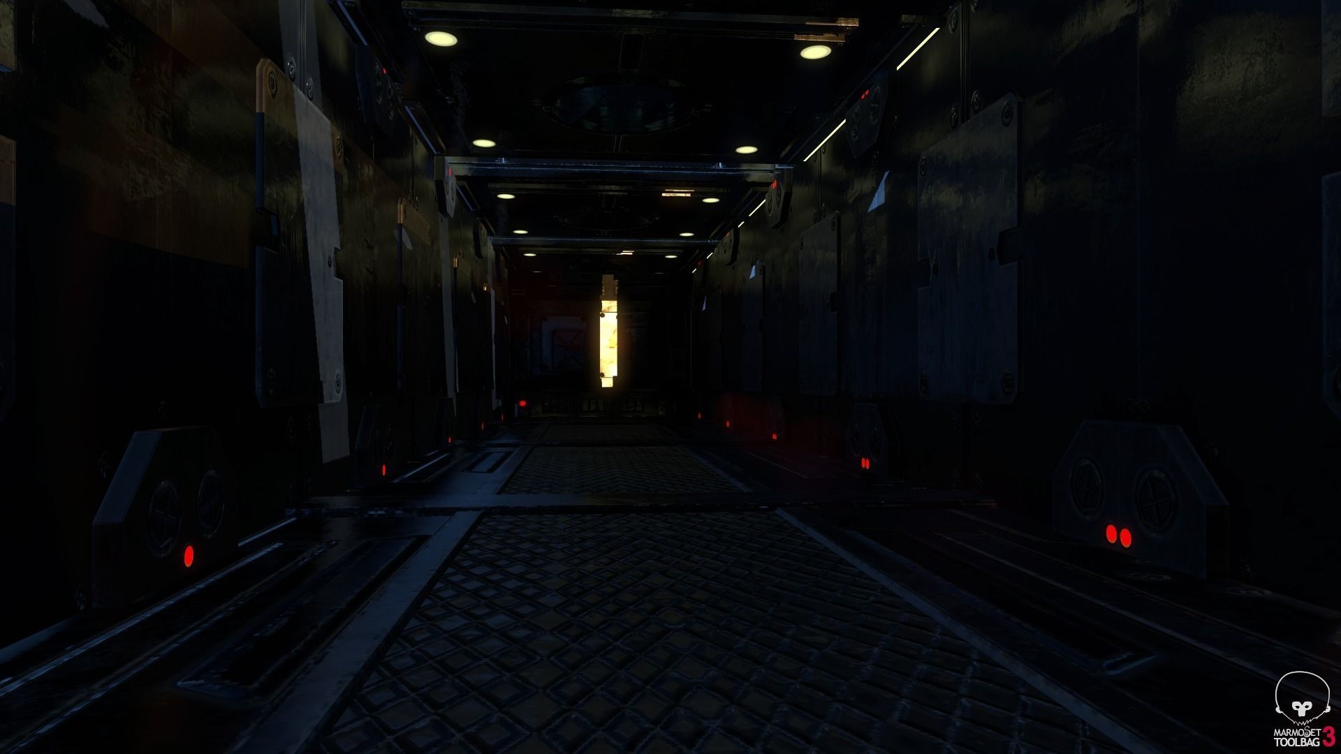 Modular Sci-Fi Estructures Low-poly 3D model_2