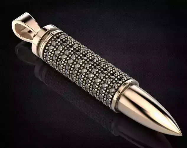 Stylish pendant bullet with stones 430