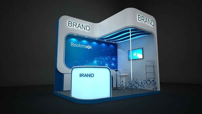 Two  side open stall 3D model_3