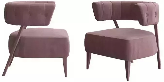 munna-aileen-armchair 3d model velvet dining chairs -