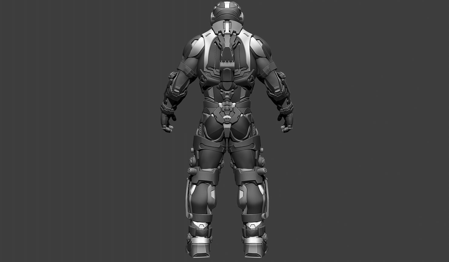 Cybernetist 2 futuristic suit 3D model_11