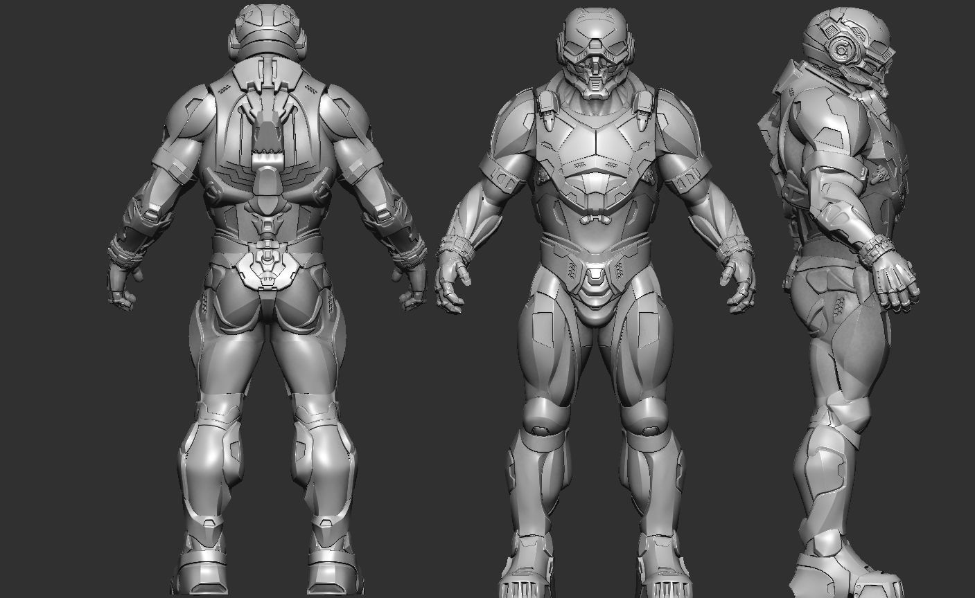 Cybernetist 2 futuristic suit 3D model_22