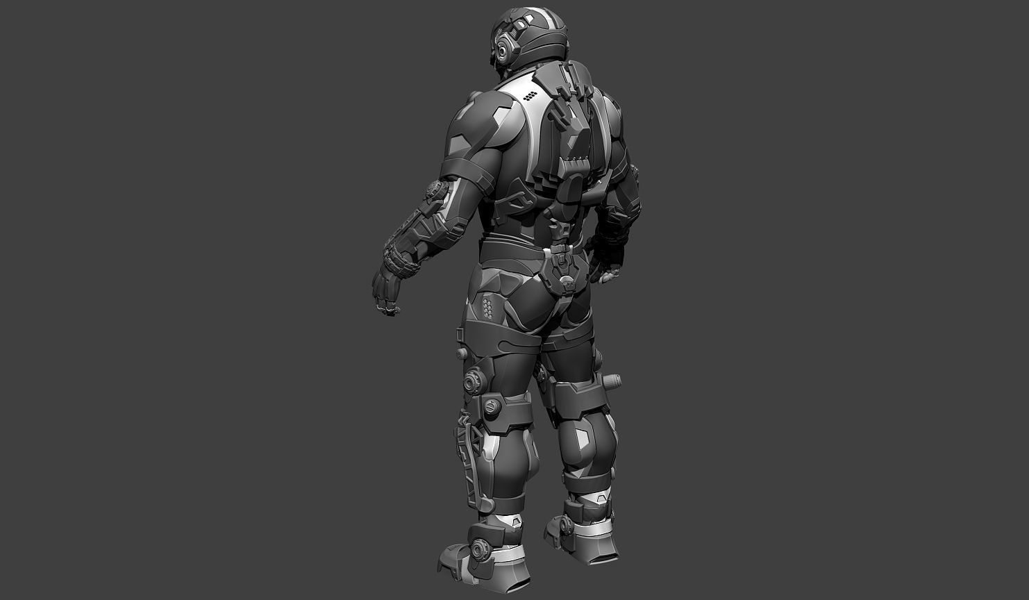 Cybernetist 2 futuristic suit 3D model_12