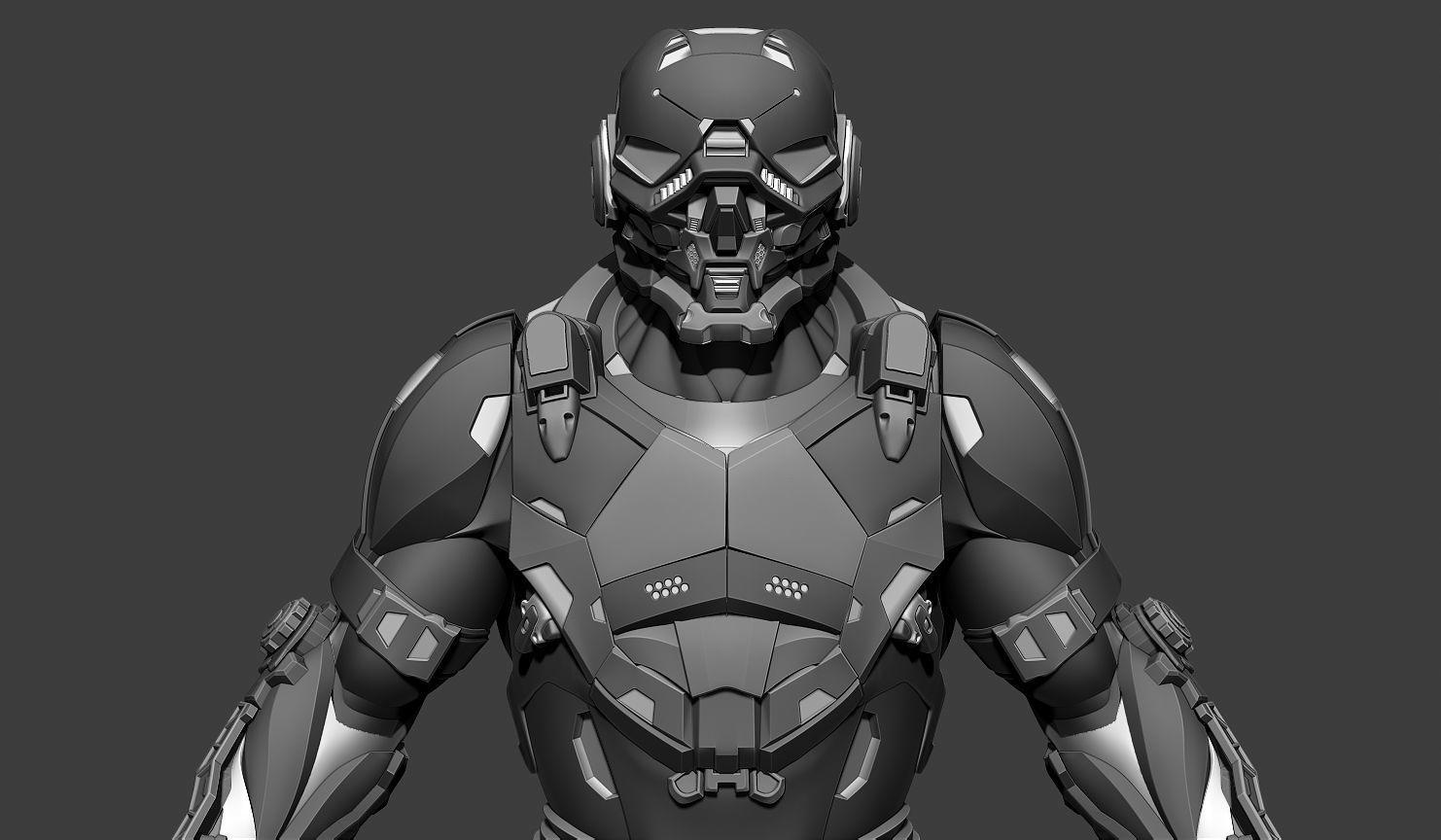 Cybernetist 2 futuristic suit 3D model_6