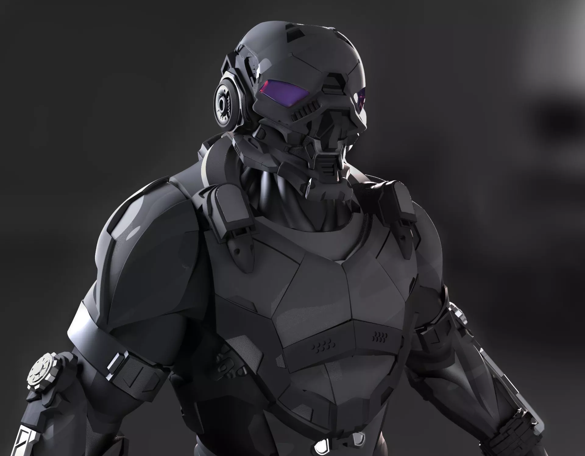Cybernetist 2 futuristic suit 3D model_0