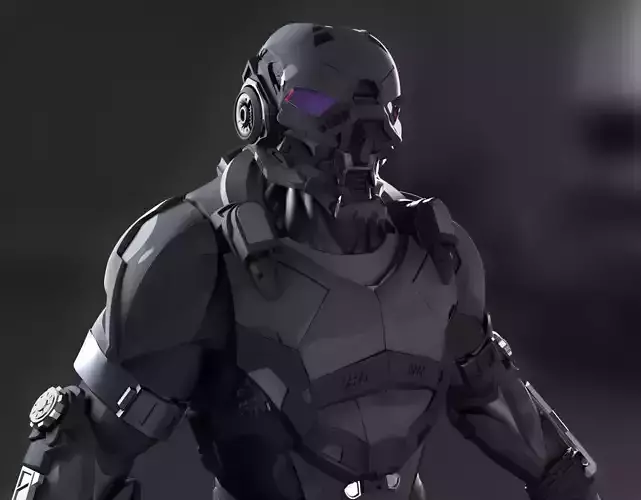 Cybernetist 2 futuristic suit 3D model