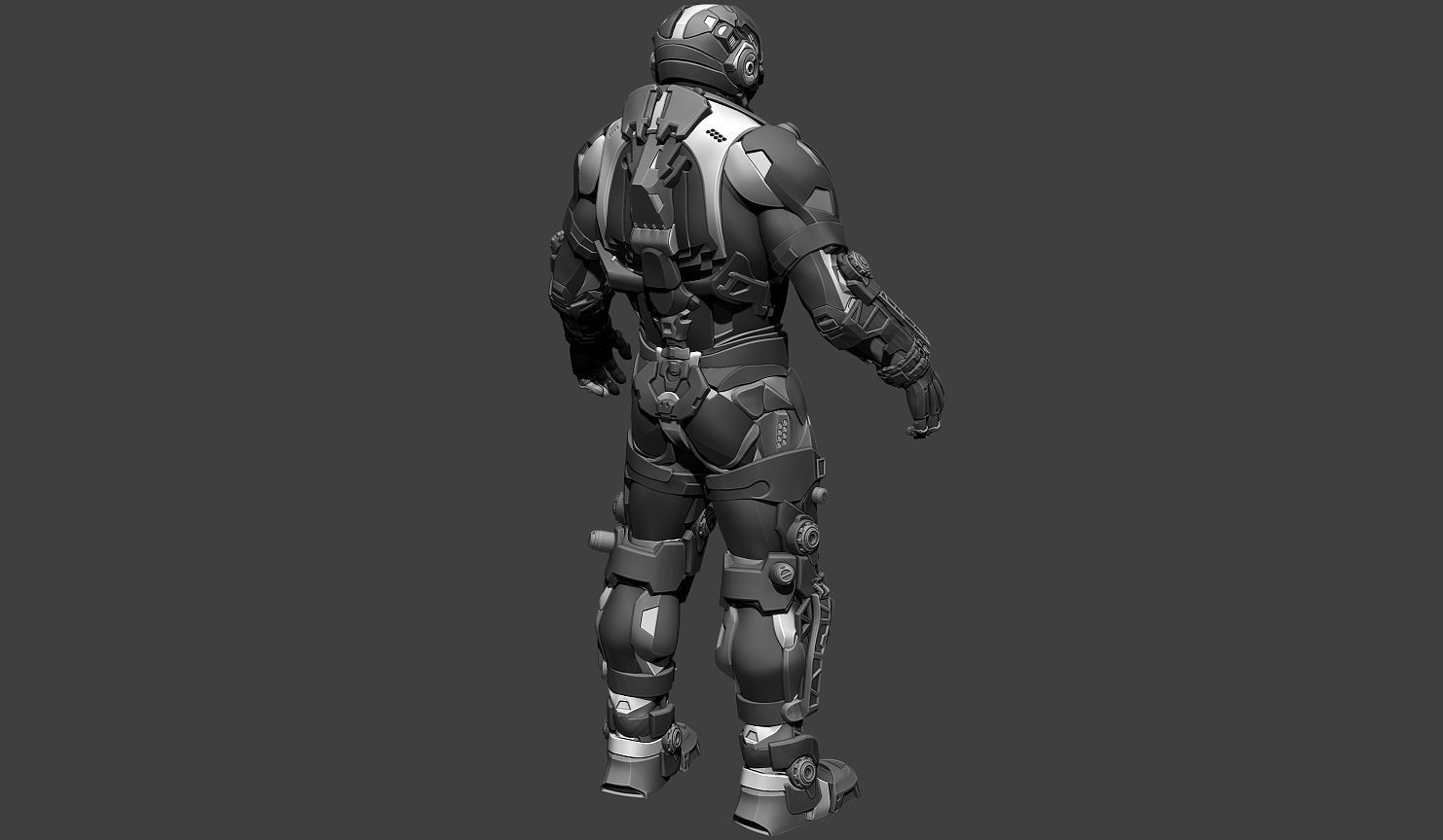 Cybernetist 2 futuristic suit 3D model_10