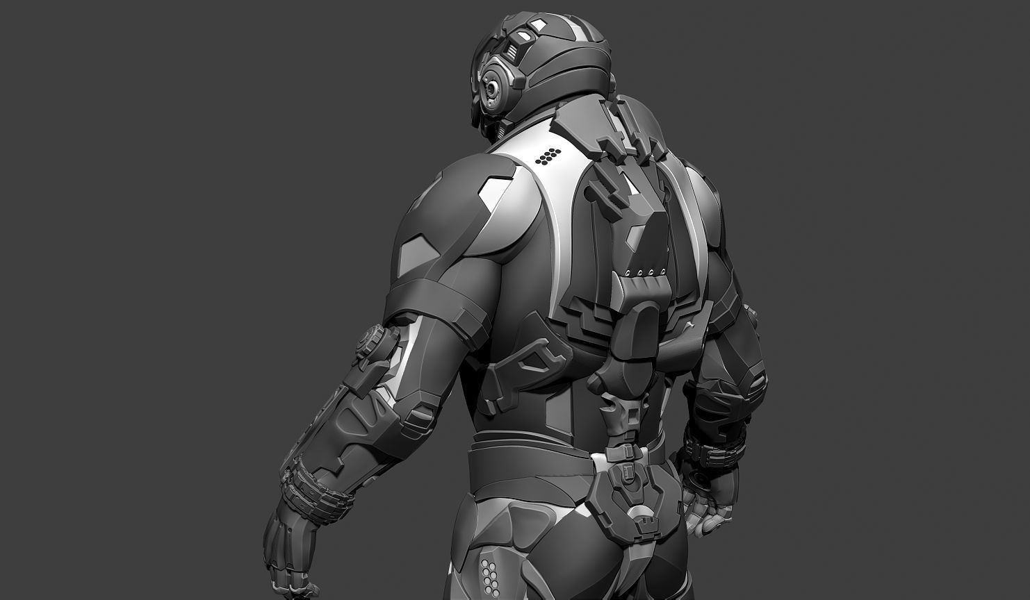 Cybernetist 2 futuristic suit 3D model_15