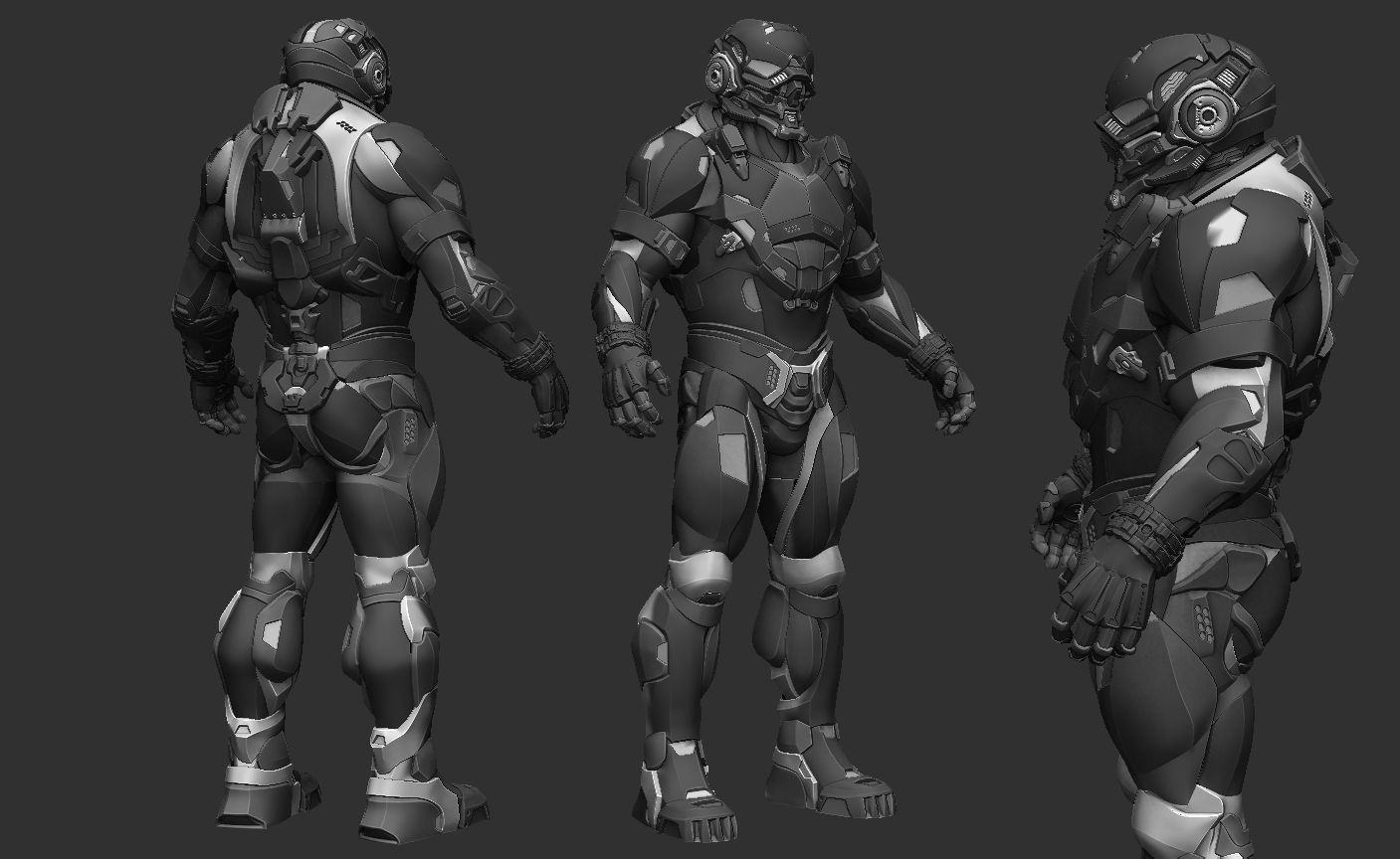 Cybernetist 2 futuristic suit 3D model_20