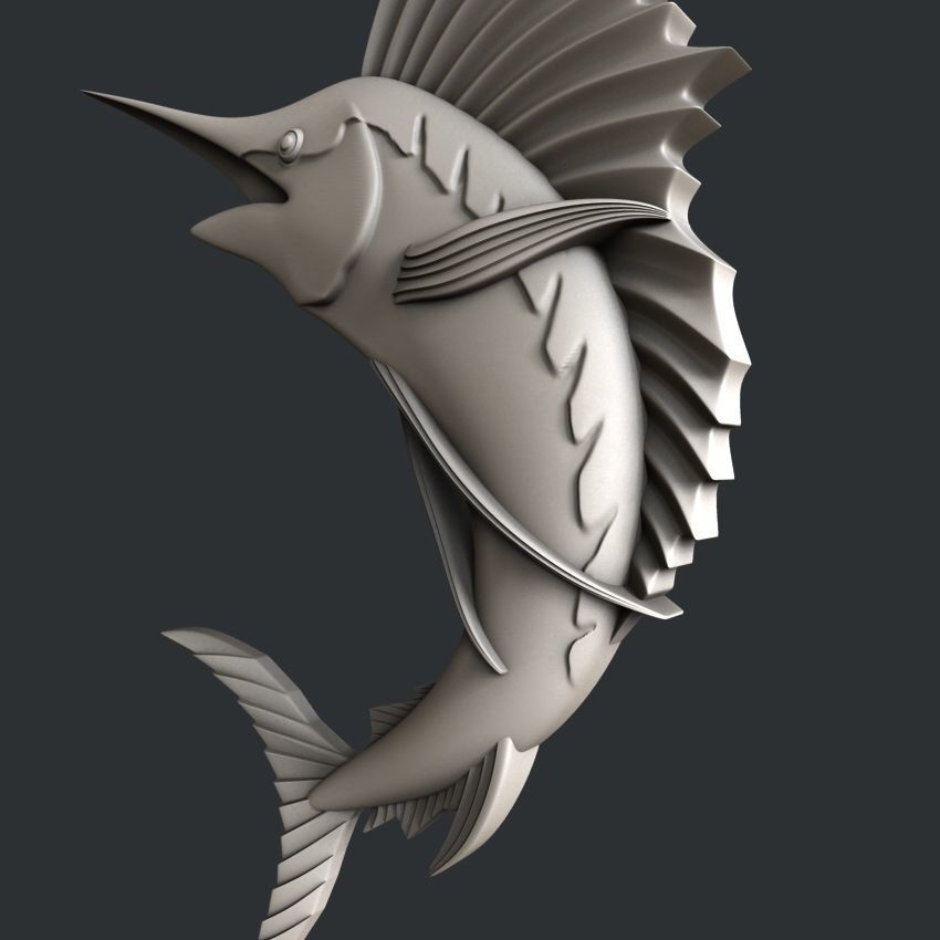 3d STL models for CNC swordfish 3D model_2