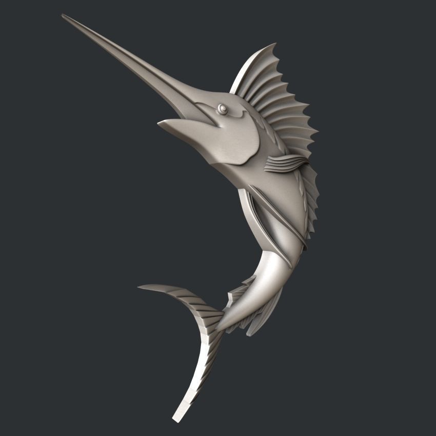 3d STL models for CNC swordfish 3D model_1