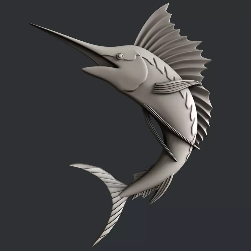 3d STL models for CNC swordfish 3D model_0