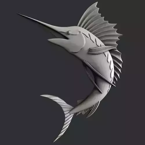 3d STL models for CNC swordfish 3D model