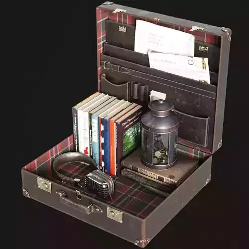 Open Suitcase Decorative set