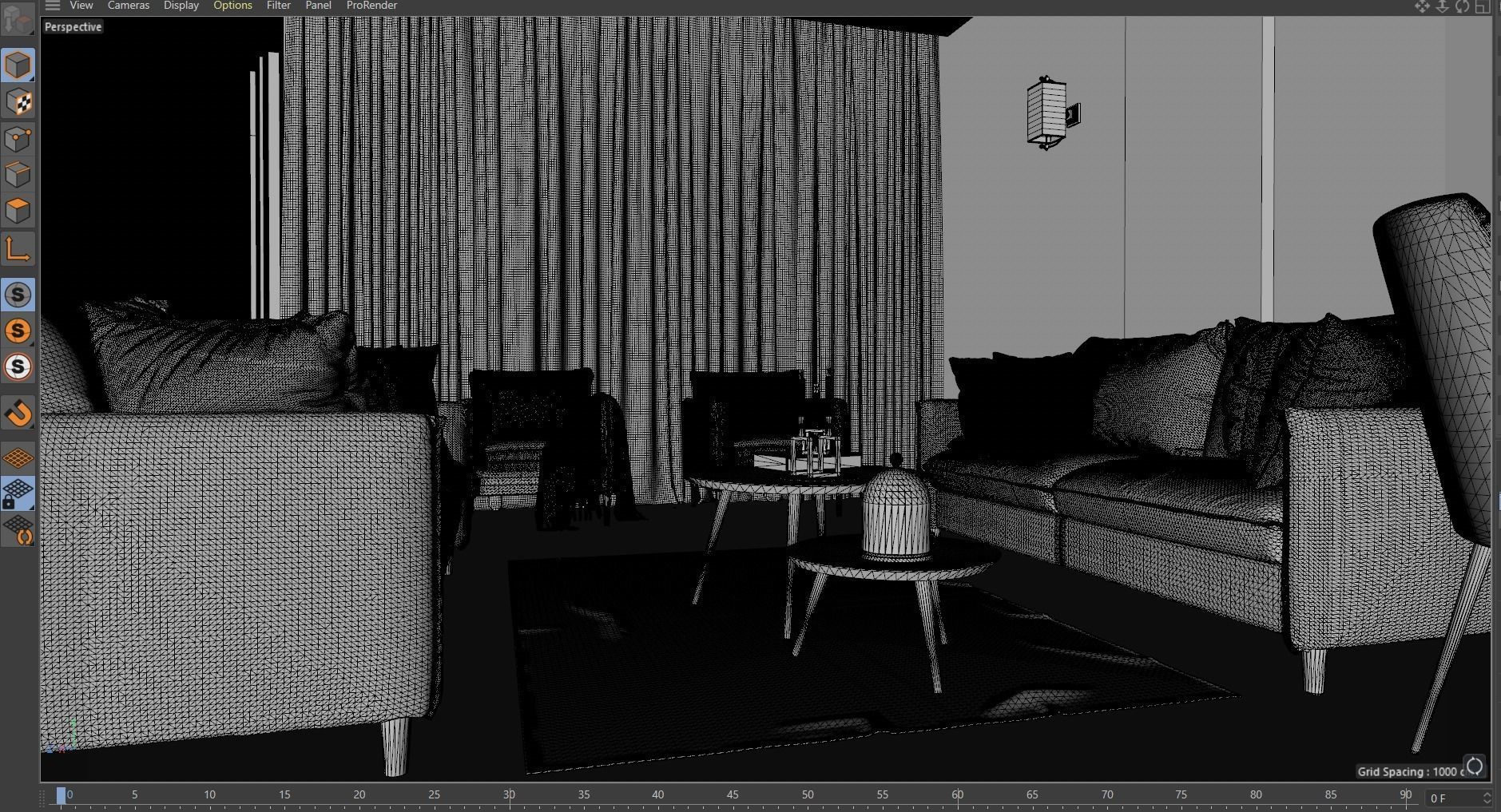 Modern Living Room 3D model_2