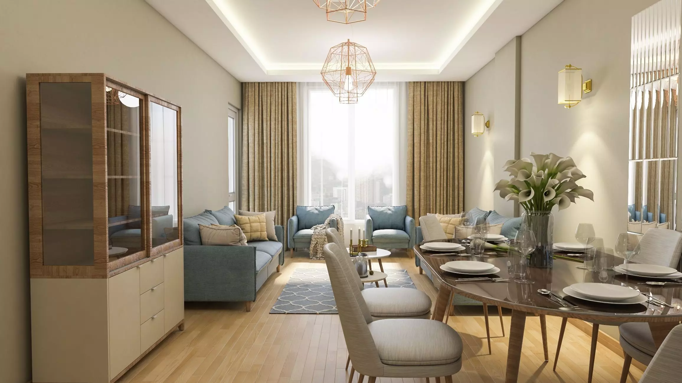 Modern Living Room 3D model_0