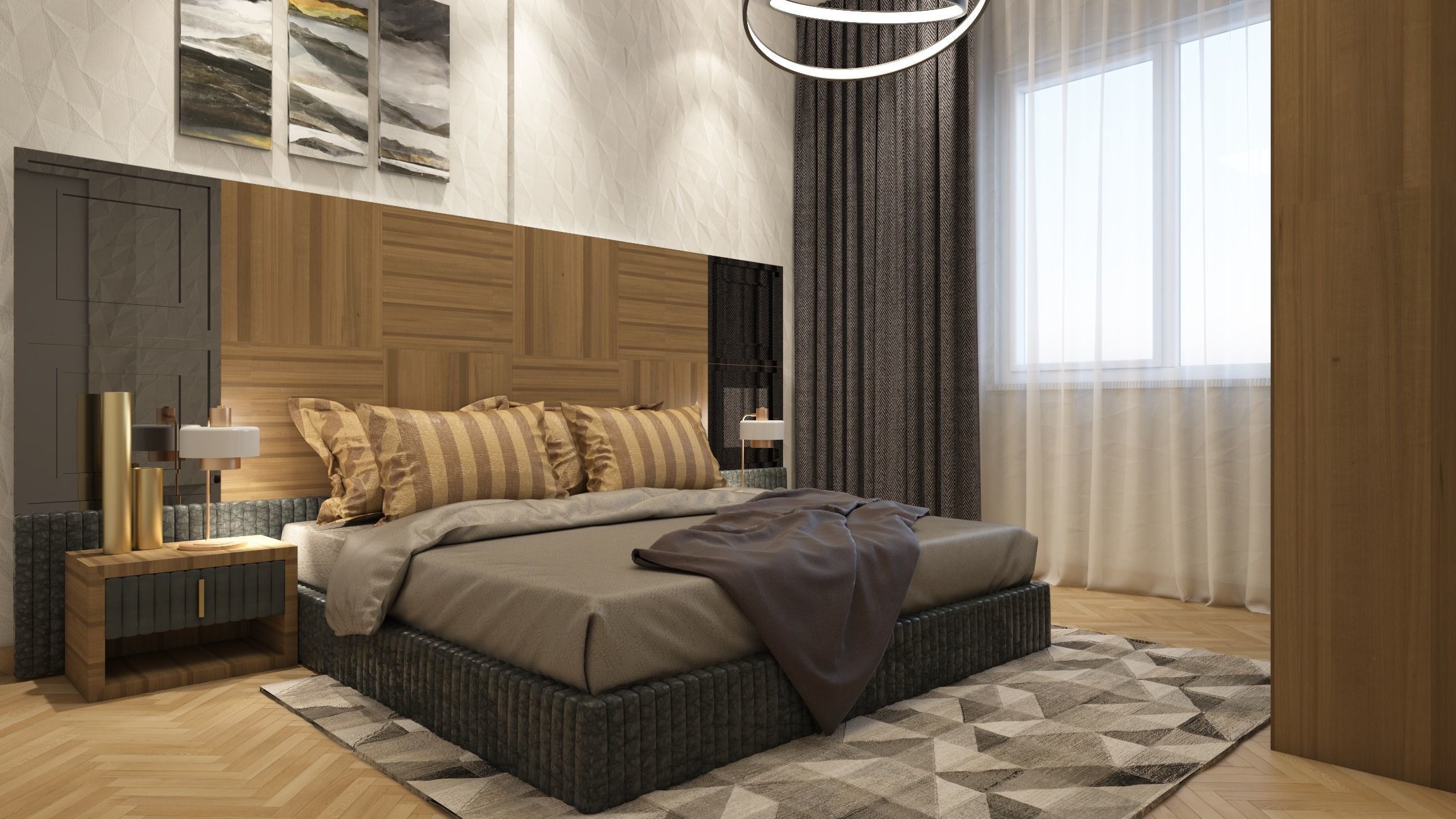 Bedroom design 3D model_1