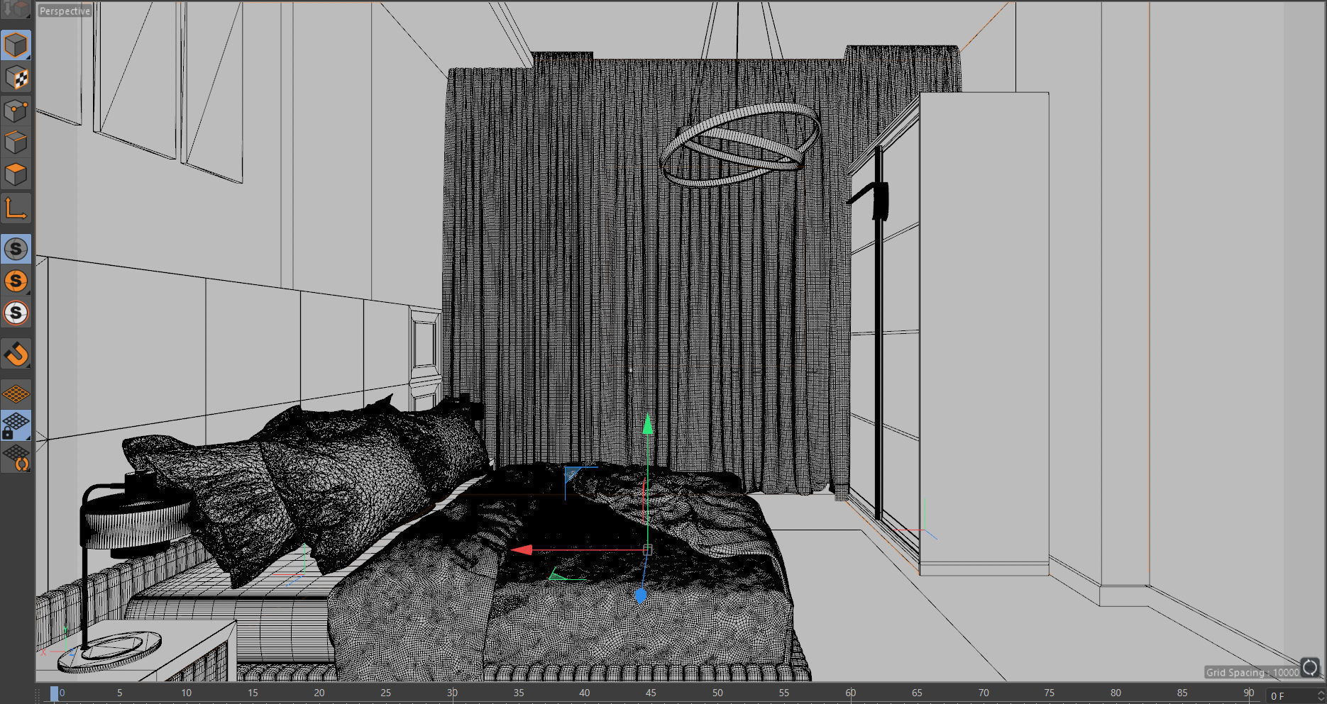 Bedroom design 3D model_2