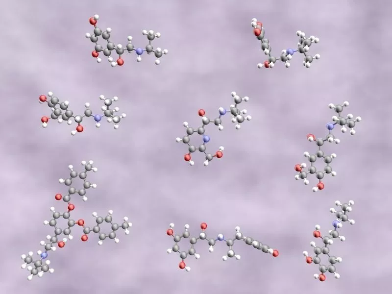 Collection of short-acting beta-2 agonists 3D model