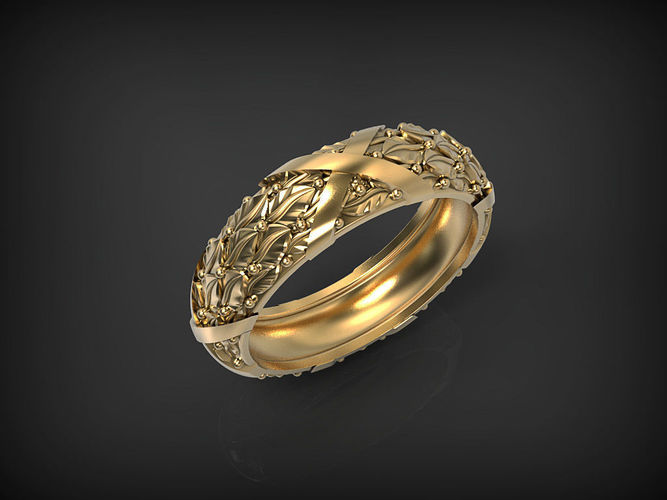Ring Laurel Wreat 3D print model
